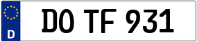 Trailer License Plate